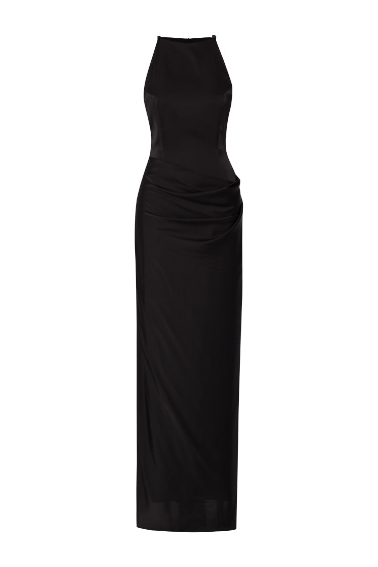 satin dress in white ceren ocak Ceren Ocak Satin Dress in White