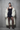 CONTOUR PINSTRIPE HALTER DRESS