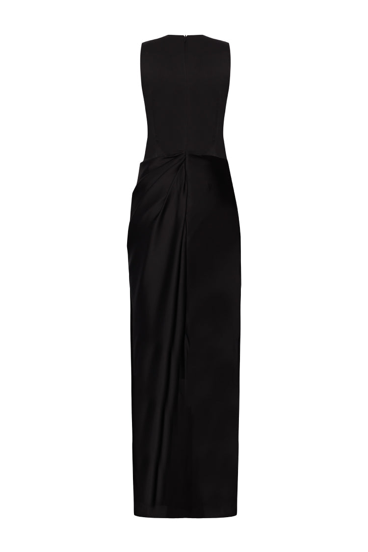 ceren ocak satin dress For the moments worth remembering. The Shawl Detailed Satin Dress. #CERENOCAK