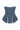 ZIPPER DETAIL DENIM CORSET